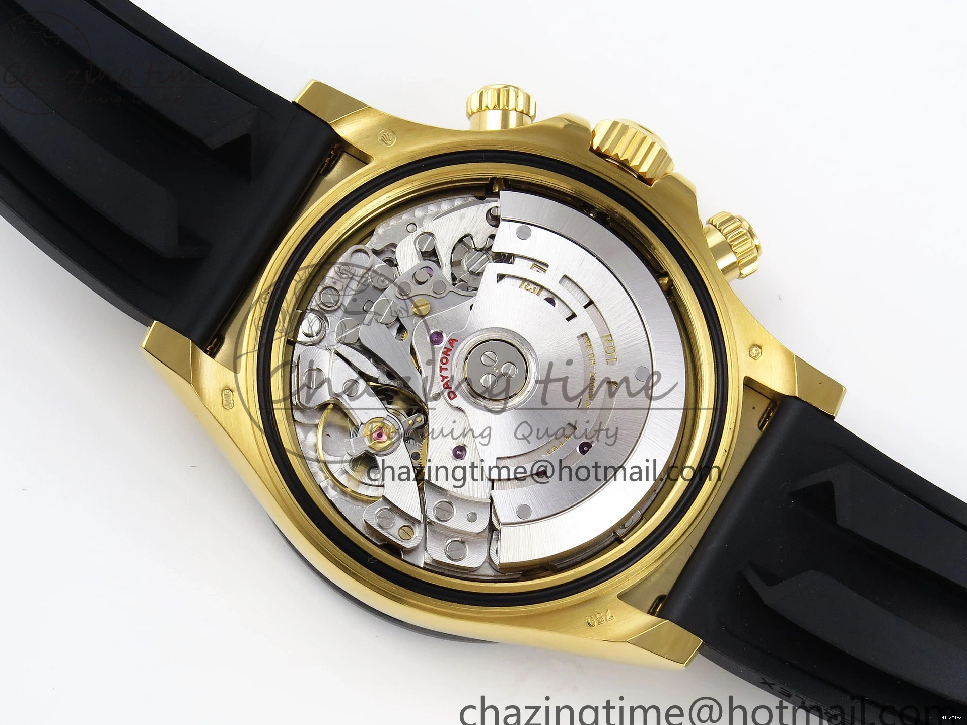 MiroTime 0117 Minimalist DAYTONA 116518 APSF 1:1 BEST EDITION WHITE DIAL ON OYSTERFLEX RUBBER STRAP SH 1781